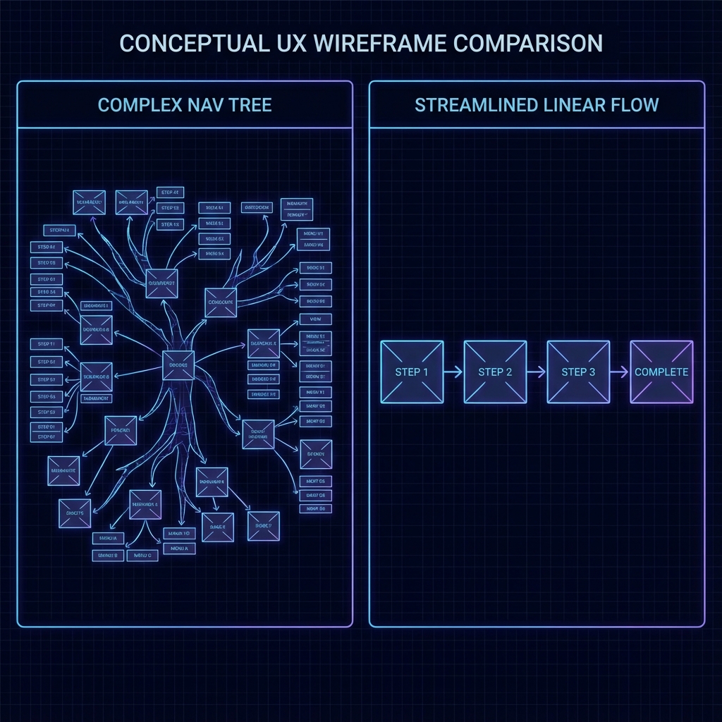 UX Wireframe Comparison